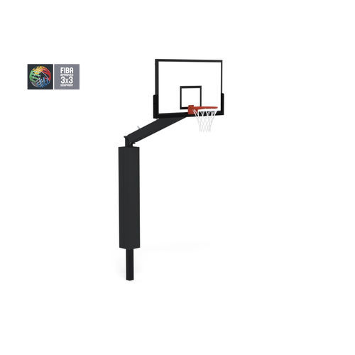 Outdoor basketball hoop - S14120PZN - SODEX SPORT - 3x3 / fixed / galvanized steel