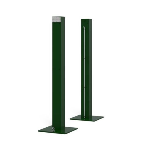 Fixed pickleball post - S26222V - SODEX SPORT - galvanized steel / green / powder-coated