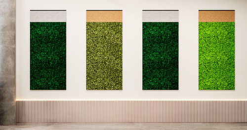 Acoustic wall panel - HYPHEN - Greenmood - felt / cork / preserved moss