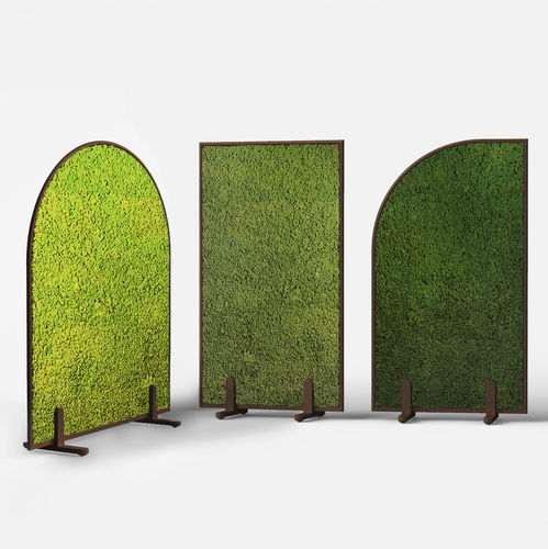 Free-standing acoustic panel - MODULOR - Greenmood - mobile / steel / preserved moss