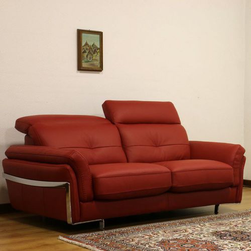 Contemporary sofa - FOLK - VAMA Divani - leather / reclining / with headrest
