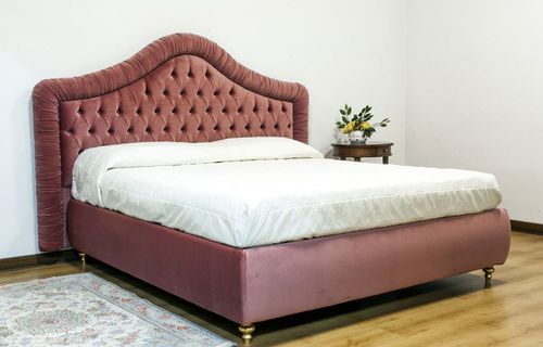 Double bed - AGNESE - VAMA Divani - single / classic / upholstered