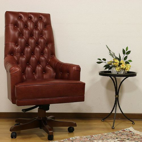 Chesterfield executive chair - VAMA Divani - leather / reclining / high back