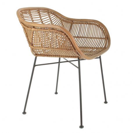 Contemporary chair - VINTAGE : 001093 - CFOC - rattan / wrought iron ...