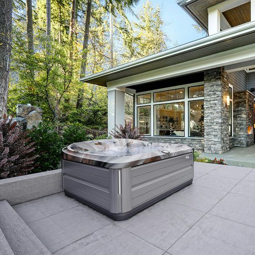 Above-ground hot tub - J-485™ - JACUZZI - rectangular / 7-person / acrylic
