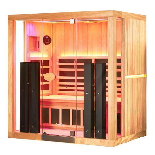 Far infrared sauna - JS-3I - JACUZZI - home / solid wood / metal