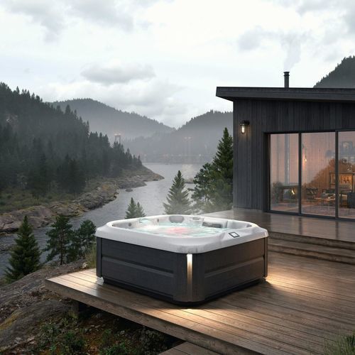Above-ground hot tub - J-345&trade; - JACUZZI - square / 7-person / acrylic