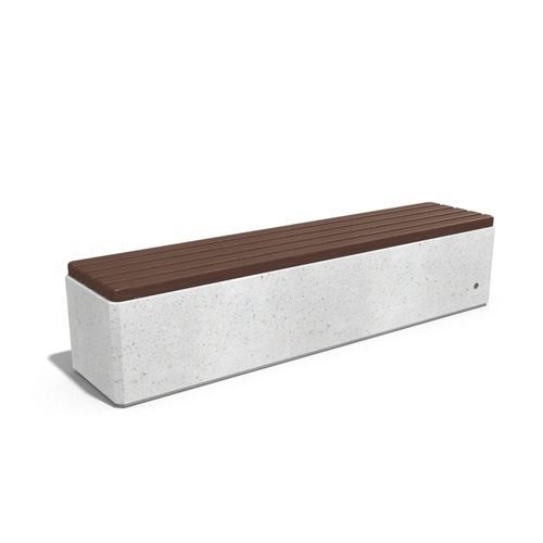 Contemporary public bench - 183 - Encho Enchev - ETE - iroko / bamboo / high-performance concrete