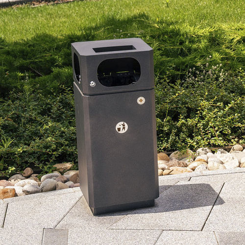 Public trash can - 217 - Encho Enchev - ETE - free-standing / galvanised steel / stainless steel