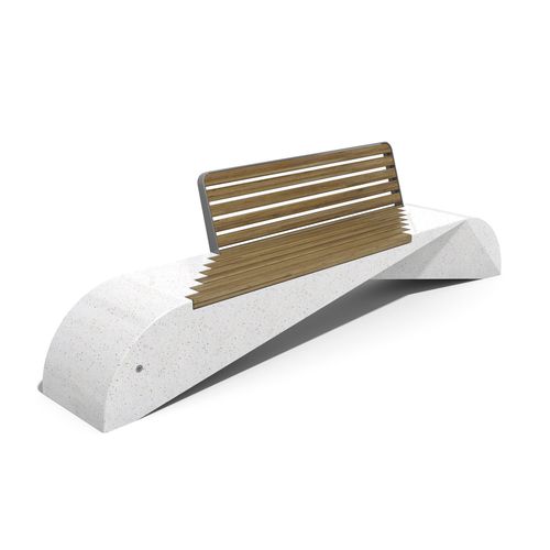 Contemporary public bench - 248 - Encho Enchev - ETE - exotic wood / iroko / bamboo