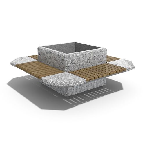 Fiber-reinforced concrete planter - 227 - Encho Enchev - ETE - high-performance concrete / pine / bamboo