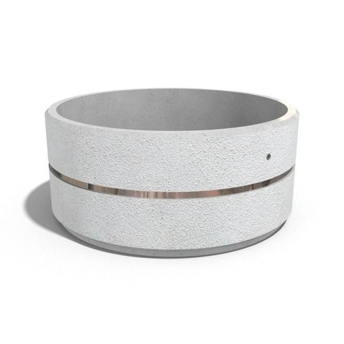 Fiber-reinforced concrete planter - 95 - Encho Enchev - ETE - high-performance concrete / chrome / marble