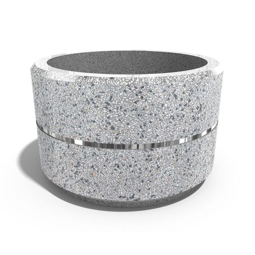 Fiber-reinforced concrete planter - 17 - Encho Enchev - ETE - high-performance concrete / chrome / marble