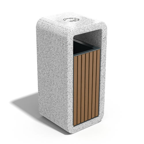 Container trash can - 243 - Encho Enchev - ETE - free-standing / galvanised steel / powder-coated steel