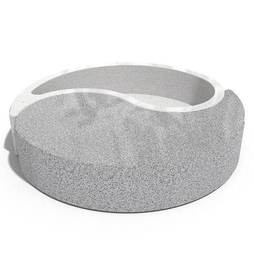 High-performance concrete planter - YIN-YANG - Encho Enchev - ETE - marble / granite / round