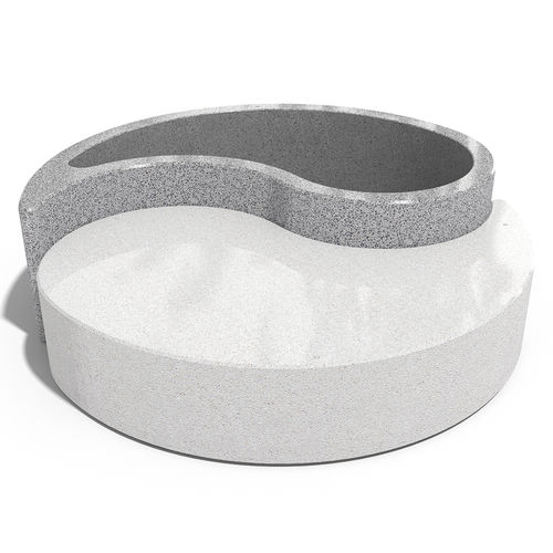 High-performance concrete planter - 262 - Encho Enchev - ETE - round / modular / weatherproof