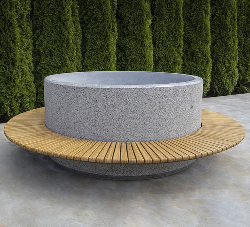 Fiber-reinforced concrete planter - 273 - Encho Enchev - ETE - high-performance concrete / pine / bamboo
