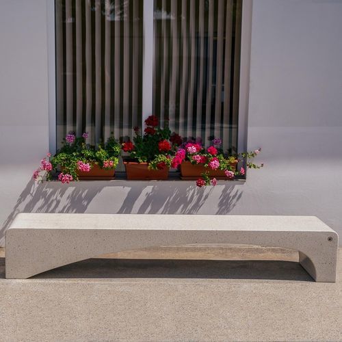 Contemporary public bench - 186 - Encho Enchev - ETE - high-performance concrete / fiber-reinforced concrete / granite
