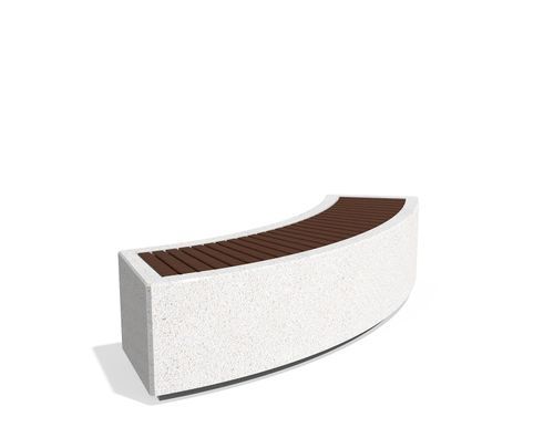 Contemporary garden bench - 268-K - Encho Enchev - ETE - concrete / made from recycled materials / wooden