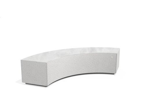 Fiber-reinforced concrete public bench - 268-T - Encho Enchev - ETE - curved / modular / outdoor