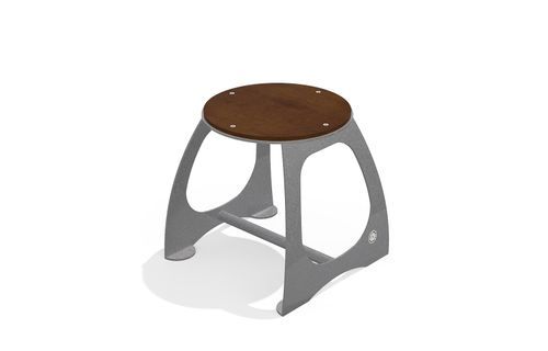 Urban task stool - 411 - Encho Enchev - ETE - contemporary / wooden / metal base