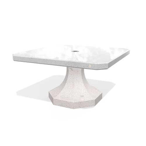 Contemporary dining table - MODEL 433 - Encho Enchev - ETE - fiber-reinforced concrete / concrete base / square