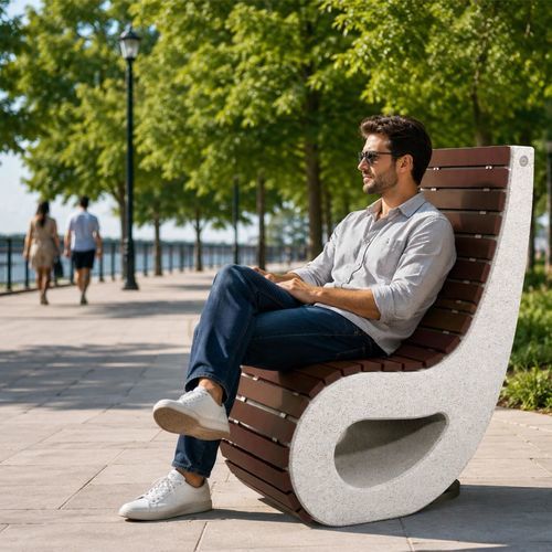 Design armchair - 341 - Encho Enchev - ETE - concrete / marble / granite