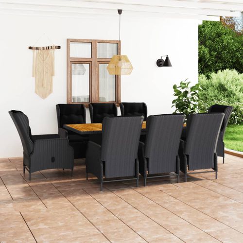 Contemporary table and chair set - vidaXL 9-tlg : 3060139 - desayo - garden / patio / fabric