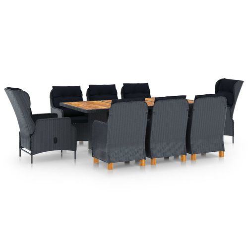 Contemporary table and chair set - vidaXL 9-tlg : 3060186 - desayo - garden / patio / acacia