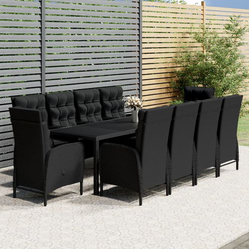 Contemporary table and chair set - vidaXL 11-tlg : 3058560 - desayo - garden / patio / indoor