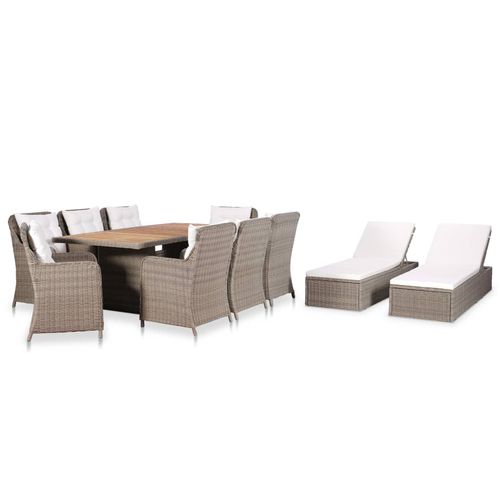 Contemporary table and chair set - vidaXL 11-tlg : 3057803 - desayo ...