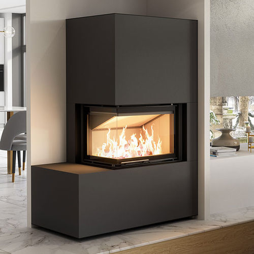 Kit fireplace - HI-Brilliant - desayo - wood-burning / self-supporting / wall