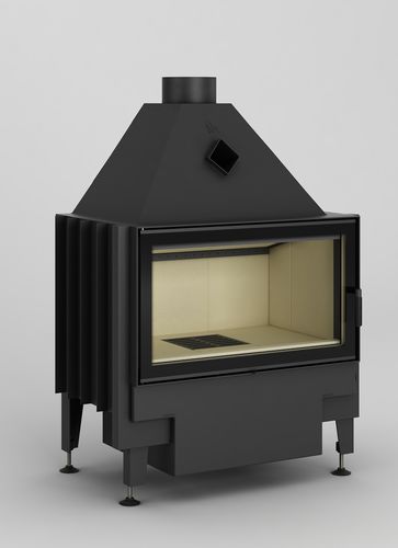 Wood-burning fireplace insert - Volcano AT - desayo - steel / contemporary / CE certified