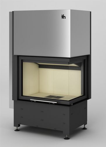2-sided fireplace insert - Volcano WPh-18 - desayo - wood-burning / steel / contemporary