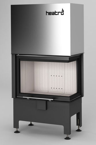 Corner fireplace insert - Heatro 55PH 9KW - desayo - wood-burning / steel / contemporary