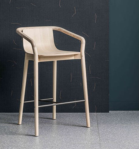 Contemporary bar chair - THOMAS - SP01 design - indoor / fabric / leather