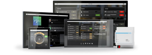 Home multimedia system touch screen - DELÉGO PANEL - ekinex® - monitoring / built-in / wall-mounted