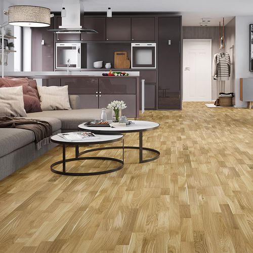 Engineered parquet floor - SUNNY MOLTI - Barlinek - oak / natural oil / glued