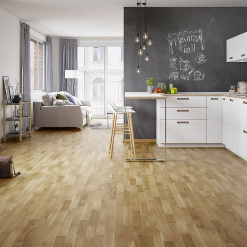 Engineered parquet floor - ASKANIA MOLTI - Barlinek - oak / lacquered / glued