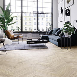 Engineered parquet floor - SALT CHEVRON 130 - Barlinek - oak / natural oil / glued