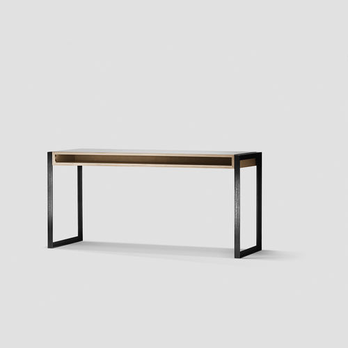 Free-standing desk - T-FRAME - LLLP by Nicholas Rose - contemporary / plywood / linoleum