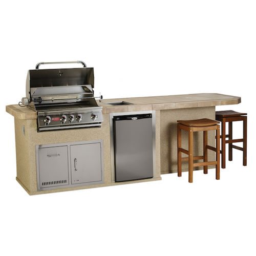 Outdoor kitchen - CULINARY Q - BULL EUROPE - contemporary / stainless steel / porcelain stoneware