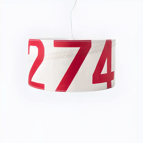 Hanging lamp - 727 sailbags - fabric / recycled sails / contemporary