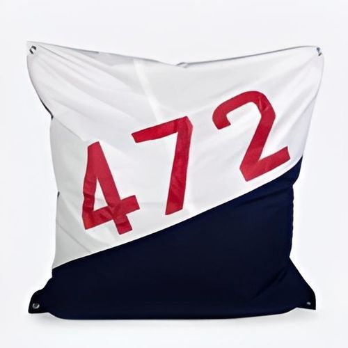 Contemporary bean bag - Maxi Navy - 727 sailbags - fabric / with washable removable cover / 100% recycled