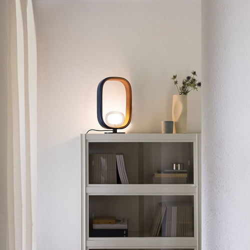 Bedside table lamp - FILIPA - Tooy - metal / borosilicate glass / leather