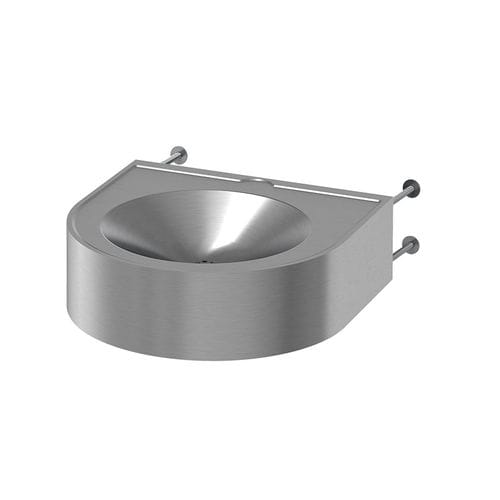 Wall-mounted washbasin - LM-115-TC - SUPRATECH - stainless steel / handicapped / round