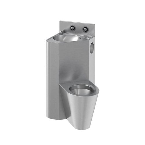 Free-standing toilet - COMPAC  - SUPRATECH - stainless steel / for prison / commercial