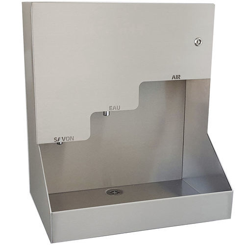 Wall-mounted hand basin - LM-238 - SUPRATECH - rectangular / stainless steel