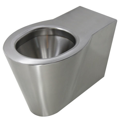 Free-standing toilet - OPTIMA - SUPRATECH - back to wall / stainless steel / for public washroom