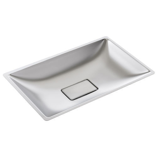 Built-in washbasin - LM-365 series - SUPRATECH - stainless steel / rectangular / without hole